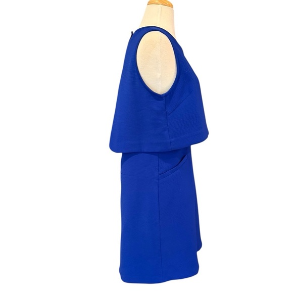 SUNCOO Paris Cyrus Electric Blue Mini Dress Open Back Sleeveless Pockets Size 12 - Picture 5 of 16